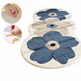 thumbnail image 1 of FEOLGEHLY Floral Cute Area Rug 3x5 Irregular Scalloped Rug Blue Flower Shaped Indoor Play Mat Bedroom Floor Carpet Non Slip Washable Rug for Room Living Room Entryway(16x47"), 1 of 6