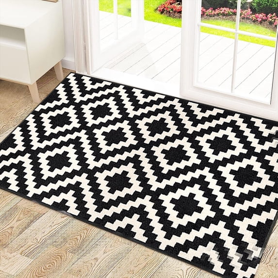 FEOLGEHLY Fluffy Rug Shag Area Rug, Welcome Door Mat for Bedroom, Small Bedside Rug, Soft Fluffy Shag Entryway Throw Rugs for Living Room Bedroom Room Home Decor(24" x 35")