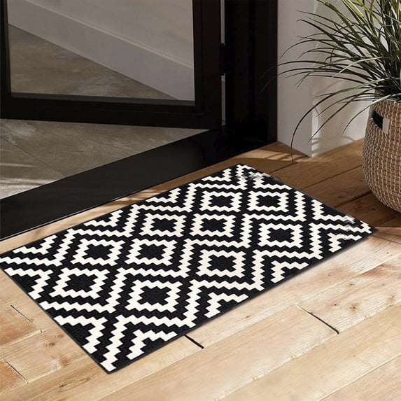 FEOLGEHLY Fluffy Rug Shag Area Rug, Welcome Door Mat for Bedroom, Small Bedside Rug, Soft Fluffy Shag Entryway Throw Rugs for Living Room Bedroom Room Home Decor(20" x 31")