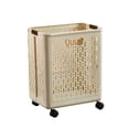 thumbnail image 1 of FEOLGEHLY Foldable Storage Basket with Wheels, Heavy Duty Multi-Purpose Organizer for Laundry, Toys, Kitchen, Bathroom, Portable Collapsible Bin for Home Organization, 1 of 7
