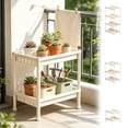 thumbnail image 1 of FEOLGEHLY Freestanding White Plastic Storage Shelf 3-Tier Organizer Rack for Indoor Home Durable Multi-Tier Rack with Perforated Shelves No Wheels (White_M), 1 of 7