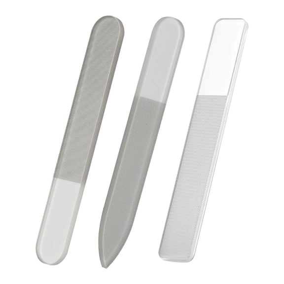 FEOLGEHLY Glass Nail File, Round Head Tempered Glass Nail Buffer for Precision Shaping and Smoothing, Gentle on Nails Washable Manicure Tool for Nail Care (B)