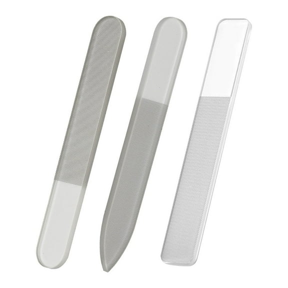 FEOLGEHLY Glass Nail File, Tempered Glass Nail Buffer for Precision Shaping and Smoothing, Gentle on Nails Manicure Tool for Nail Care, Square Head Washable Nail File (A)