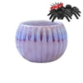thumbnail image 1 of FEOLGEHLY Halloween Cream Pumpkin Cactus Planter Ceramic Round Breathable Vertical Small Planter Colorful Flowing Glaze Gardening Flower Vase, Halloween Fall Thanksgiving Decorations, Purple, 1 of 7