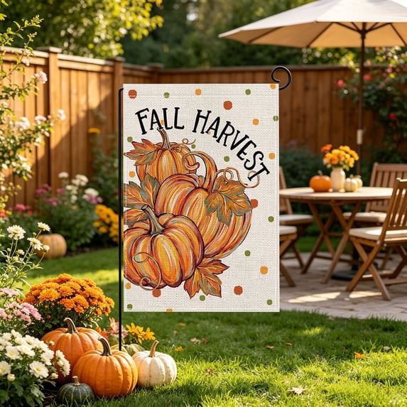 FEOLGEHLY Halloween Decorations Outdoor Indoor, Thanksgiving Garden Flag Double Sided Fall Maple Leaf Yard Flag Outdoor Thanksgiving Decoration Halloween Decorations Clearance (C)