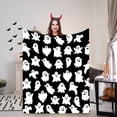 thumbnail image 1 of FEOLGEHLY Halloween Throw Blanket, Cute Pumpkin Ghost Warm and Comfortable Bed Sofa Blanket, Funny Flannel Fleece Plush Blankets for Living Room, Bedroom Fall Thanksgiving Decorations, 51x59 inch, 1 of 5