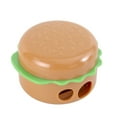 thumbnail image 1 of FEOLGEHLY Hamburger Manual Pencil Sharpeners with Lid, Multicolor Dual Hole Handheld Little Sharpener for Crayons Graphite Pastel Colouring Lip Liners Eye Brow Pencils, Office Supplies, 1 of 6