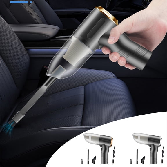 FEOLGEHLY Handheld Vacuum Cleaner Lightweight and Compact Dirt Cleaner USB Rechargeable Quick Charging 120W High Power Hand Vacuum Portable Vacuum Cleaner Wireless Handheld Car Vacuums, Gold