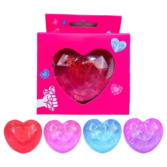 FEOLGEHLY Heart Shaped Squishies, Cheap Squishies for Kids, Silicone Material Slow Rise Squishies, Cute Squishies, Viral Squishies Under 5 Dollars, Mini Squishies, Stress Relief Toys (Purple)