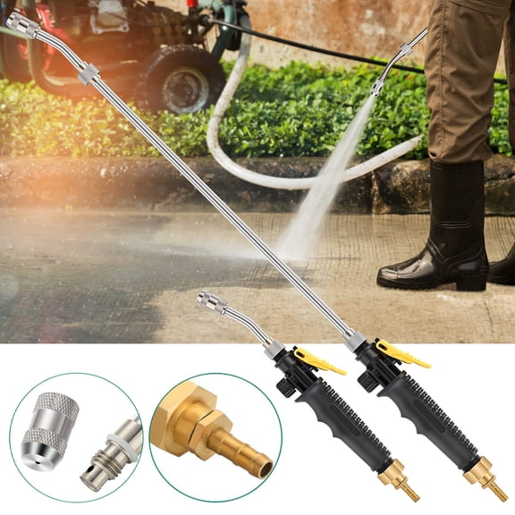FEOLGEHLY High Pressure Washer Gun Pipe-free with 1 Port and Adjustable Nozzle, Portable Power Water Gun for Car Cleaning Garden Flower Watering Tools Driveway Cleaning