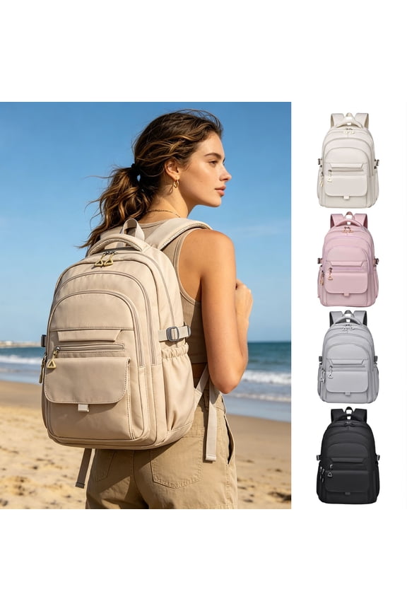 Large Backpack, College Backpack, Laptop Backpack Women Men, Work Backpack, Waterproof Lightweight , Stylish Casual Daypack with Compartment for Travel Commute (White)