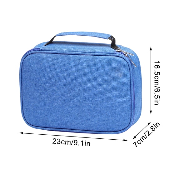 FEOLGEHLY Large Capacity Detachable Color Pencil Case Bag, Portable Handheld Pencil Pouch, Lightweight Waterproof Colored Pen Box with 72 Slots, Organizing for Traveling or Working Outdoors, Blue