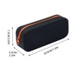 thumbnail image 1 of FEOLGEHLY Large Capacity Pencil Case Bags with Zipper, Durable Soft Rubber Pen Case, Lightweight Pencil Pouch Simple Fashionable Pencil Box Bag Stationery Organizer for Office Travel Men Women(Black), 1 of 5