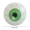 thumbnail image 1 of FEOLGEHLY Light Up Halloween Inflatables Eye Balls Balloon, Halloween Decorations Outdoor Indoor, 24 inch Scary Giant Bloodcharge Eyeballs Ornaments for Halloween Party Yard Garden Pool Decor, Green, 1 of 6