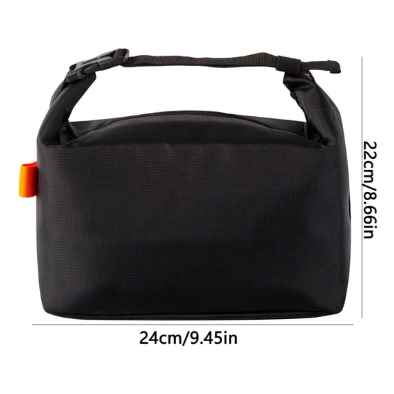 FEOLGEHLY Lunch Bag Lunch Box for Women Men, Lightweight Insulated Lunch Tote, Compact Lunch Cooler for Work Office, High Capacity Reusable Picnic Tote Containers for Outdoor Travel, Black