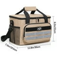 thumbnail image 1 of FEOLGEHLY Lunch Box, Large Capacity Cooler Bag, Portable Soft Food & Drinks Travel Cooler Box, Leakproof Collapsible Coolers, for Picnic, Beach, Camping or Road Trips, Khaki, 1 of 2