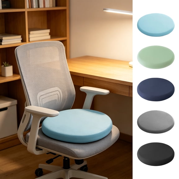 FEOLGEHLY Memory Foam Seat Cushion, Seat Cushions for Office Chairs, Dining Room Chairs, Outdoor Seat Cushions for Patio Chairs, Breathable Seat Cushions for Home Office 15.7x15.7 in (Navy)