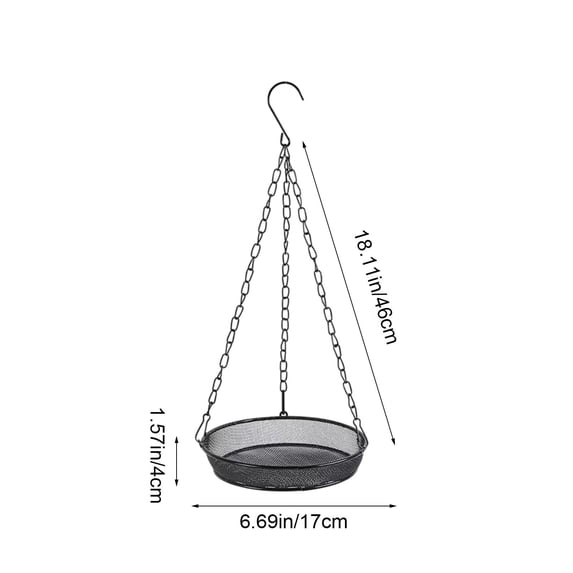 FEOLGEHLY Metal Hanging Bird Bath for Outdside, Morden Style Bird Feeders for Outdoors, Home Garden Decor Bird Feeding Station, Wildbird Hummingbirds Feeders for Backyard Yard Decoration