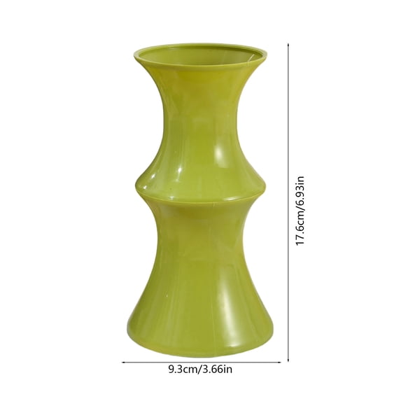 FEOLGEHLY Modern Plastic Vases for Flower, 6.93" Tall, Bubble Flowers Vases Decorative for Home Decor, Decorative Table Vase for Wedding Housewarming Gift, Green
