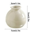 thumbnail image 1 of FEOLGEHLY Modern ceramics Vases for Flower, 2.7" Tall Bubble Flowers Vases Decorative for Home Decor, Decorative Table Vase for Wedding Housewarming Gift, Cream Color, 1 of 5
