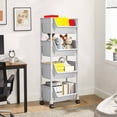 thumbnail image 1 of FEOLGEHLY Multifunctional Shelf 4-Tier All-in-One Organizer with Wheels, Space Saving Versatile Storage Rack for Kitchen Bathroom Bedroom Office Home, 1 of 6