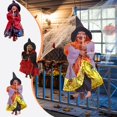 thumbnail image 1 of FEOLGEHLY Outdoor Halloween Decorations Indoor, Halloween Resin Swinging Witch Pendant Festival Bar Brooms Ghost House Decoration Props for Front Door Haunted House Bar Restaurant KTV Decor, Red, 1 of 6
