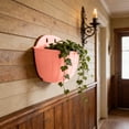 thumbnail image 1 of FEOLGEHLY Plastic Wall Hanging Planters for Indoor Outdoor Brick, Wall Mounted Garden Plant Flower Pot Basket Container, for Home Office Porch Wall Decoration Gift, Pink, 1 of 4