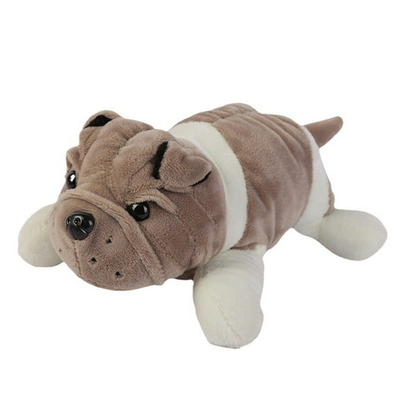 FEOLGEHLY Plushland Realistic Stuffed Animal Toys Puppy Dog, Soft & Snuggly, Perfect for Playtime, Cuddles & Gentle Chewing, Holiday Plush Figures Bulldog for Kids, Babies Ages 1-3 2-4 Year Old