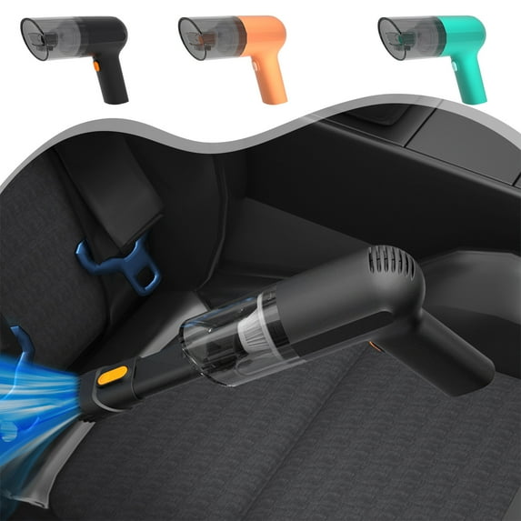 FEOLGEHLY Portable Handheld Car Cordless Vacuum Cleaner with Powerful Suction, High Power Mini Sweeper, Dust Buster, Easy to Hold, Quiet Electric Air Duster, Small Vacuuming for Home Kitchen, Green