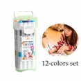 thumbnail image 1 of FEOLGEHLY Professional Acrylic Paint Markers Multi Colored Pens, Watercolor Drawing Markers Low Odor Fine Tip Sketch Markers, Quick Dry Markers for Office(Affordable Bulk 12 Colored Pen Packs), 1 of 10