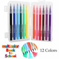 thumbnail image 1 of FEOLGEHLY Professional Multi Colored Pens, Watercolor Art Drawing Markers Low Odor Fine Tip Permanent Sketch Markers, Quick Dry Art Paint Markers for Office, Affordable Bulk 12 Colored Pen Packs, 1 of 7