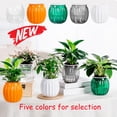 thumbnail image 1 of FEOLGEHLY Pumpkin Shaped Self Watering Planters 5.1 Inch Self Watering Pots for Indoor Plants, African Violet Pots with Wick Rope, Flowers, Succulents, Herb, House Plants (Clear), 1 of 7