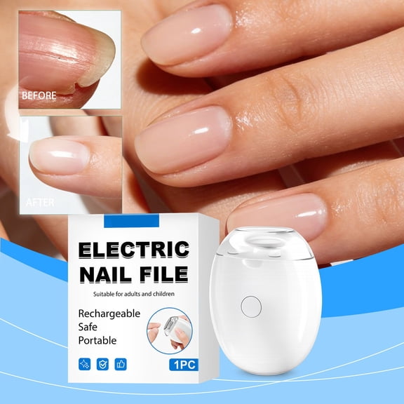 FEOLGEHLY Rechargeable Electric Nail Grinder, Multi-Speed Adjustable Silent Nail Trimmer with Automatic Dust Collection, Fingernail & Toenail Cutter for Thick Nails Men Women Adults Seniors