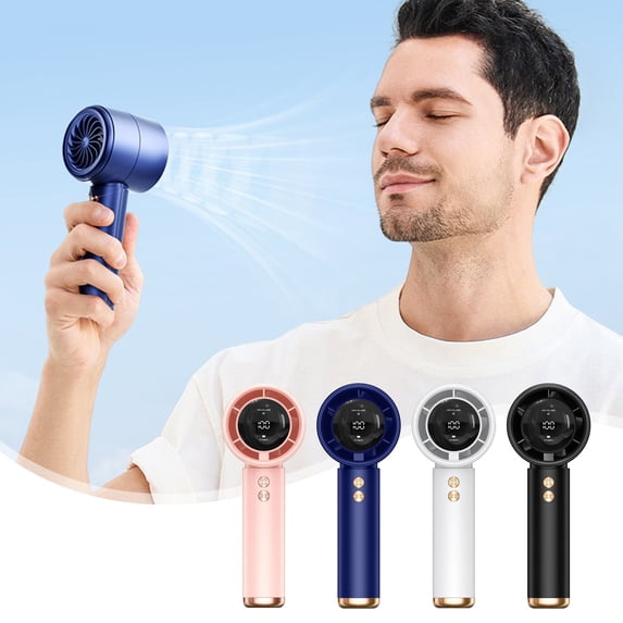 FEOLGEHLY Rechargeable Handheld Fan, Portable Mini Personal USB Cooling Fan for Home Bedroom, Quiet Small Desktop Fan with 100 Speeds, Turbo Fan for Office Outdoor Travel with Cable Manual
