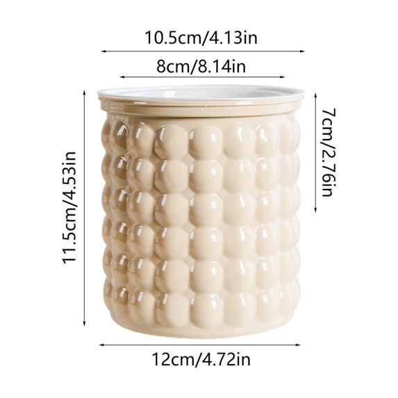 FEOLGEHLY Self Watering Pots for Indoor Plants, Plastic Planters for Outdoor Plants with Saucer Drain Hole Water Reservoir and Fill Lines, for Home Patio Yard or Deck Decor, Beige