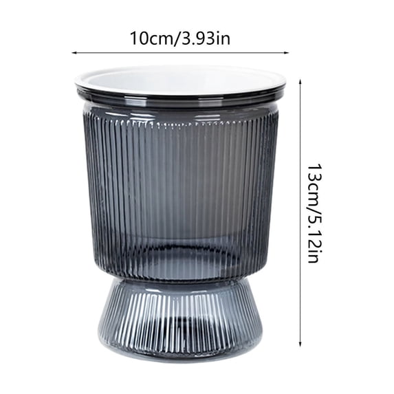 FEOLGEHLY Self Watering Pots for Indoor Plants, Plastic Planters for Outdoor Plants with Saucer Drain Hole Water Reservoir and Fill Lines, for Home Patio Yard or Deck Decor, Gray