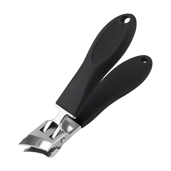 FEOLGEHLY Slanted Stainless Steel Nail Clipper, Large Wide Opening Anti-Splash Sharp Nail Cutter, Fingernail & Toe Nail Clippers for Thick Nails, Nail Trimmer for Men Women Adults Seniors