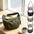 thumbnail image 1 of FEOLGEHLY Sling Bag, Soft Corduroy Shoulder Bag, Solid Color Small Crossbody Bags for Women Men, Large Capacity Adjustable Strap Crescent Bag Fashion Cloth Bag for Office Work Daily Commute Shopping, 1 of 8