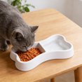 thumbnail image 1 of FEOLGEHLY Slow Feed Dog Food Water Bowl, Non Skid Bone Shaped Dual Use Feeding Drinking Pet Bowl Universal Food Water Dish for Small Dogs and Indoor Cats Home Pet Daily Supplies, 1 of 6