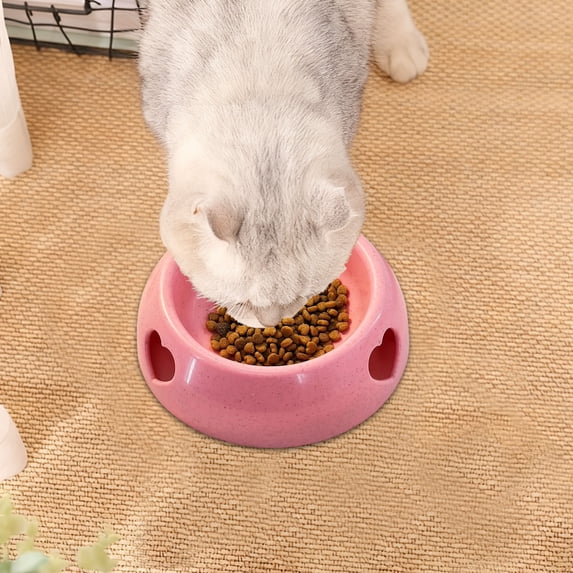 FEOLGEHLY Slow Feed Dog Food Water Bowl, Pet Bowl, Non Skid Heart Shaped Anti-Spill Feeding Bowl for Small Dogs and Indoor Cats Household Daily Feeding Supplies