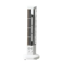 FEOLGEHLY Small Desktop Fan Tower Fan Quiet Oscillating Bladeless Fan USB Rechargeable Portable Air Conditioners Floor Standing Fan 2 Wind Speed Cooling Fan for Indoor Bedroom Home Office Room,White