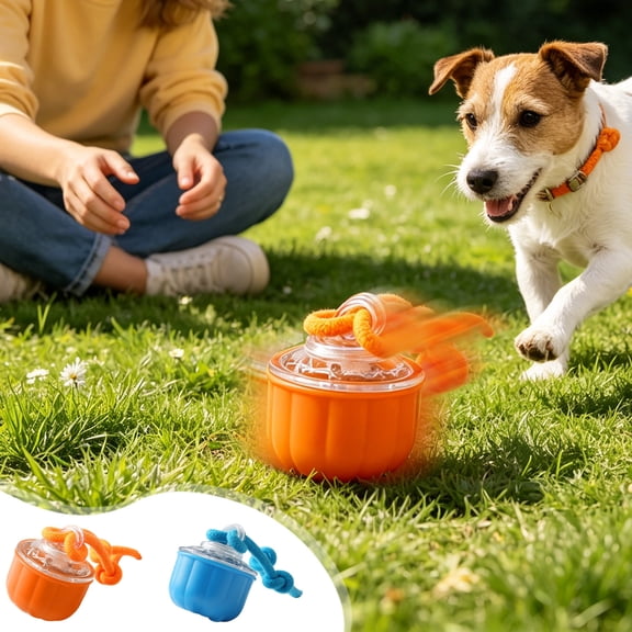 FEOLGEHLY Smart Rolling Ball Toy, Motorized Dog Toy Automatic Dog Ball with Motion Sensor, USB Rechargeable Interactive Dog Toy for Boredom Relief, Bite-Resistant Auto-Rolling Dog Toy (Orange)