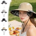 thumbnail image 1 of FEOLGEHLY Solar Fan Hat, UV Protection Sun Hat with Cooling Fan, Solar & USB Charging Breathable Fisherman Hat Wide Brim Neck Flap Waterproof for Fishing Hiking Gardening Outdoor, Black, 1 of 7