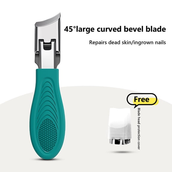 FEOLGEHLY Stainless Steel Large Opening Slant Tip Nail Clipper, Fingernail & Toenail Cutter for Thick Nails, Practical Nail Trimmer for Men Women Adults Seniors