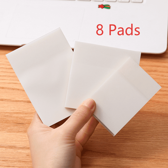 FEOLGEHLY Sticky Notes 3x3, 8 Pads (50 Sheets/Pad) - Lined Sticky Notes, Transparent Sticky Notes, Pastel Sticky, Self-Stick Note Pads Notes for Office Home, Memo Notes, Journals & Planning (M)