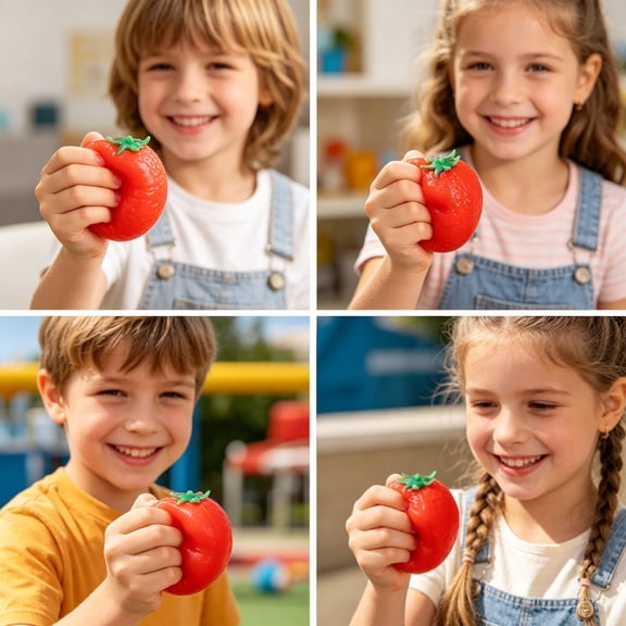 FEOLGEHLY Strawberries Squishies, Mini Orb Squishies, Squishies for Kids, Cheap Squishies Under 5 Dollars, Rubber Material Slow Rising Squishies, Stress Relief Squishies Toys, Portable Safe
