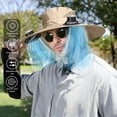 thumbnail image 1 of FEOLGEHLY Summer Solar Fan Hat with 2 Small Fans 1 Hook 1 USB Data Cable, Breathable Solar Fisherman Hat, Wide Brim Sun Bucket Hat for Adult, Solar Powered USB Charging Fishing Cap for Outdoor(Khaki), 1 of 7