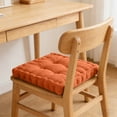 thumbnail image 1 of FEOLGEHLY Thick Tufted Corduroy Square Seat Cushion, Soft Washable Anti Deformation Chair Floor Pad for Home Dining Office Gaming Picnic(17.75x17.75x3.94in, Orange), 1 of 6