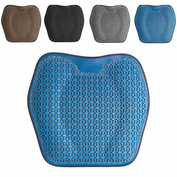 FEOLGEHLY Thin Breathable Car Seat Cushion, Car Seat Protector, Office Chair, Wheelchair, Golf Cart - Non-Slip Car Seat Covers with Gel - Pain Relief, Blue