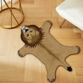 thumbnail image 1 of FEOLGEHLY Tiger Print Area Rug, Cute Cartoon Faux Tiger Plush Non-Slip Fluffy Animal Print Carpet Door Mat for Living Room Bedroom Playmat 16x24in, 1 of 6